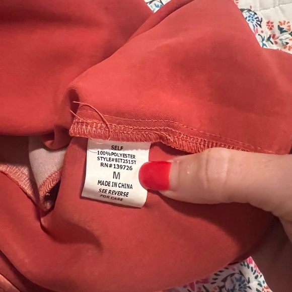 Orange / Copper Silk Tank Top Size Medium - Picture 3 of 4